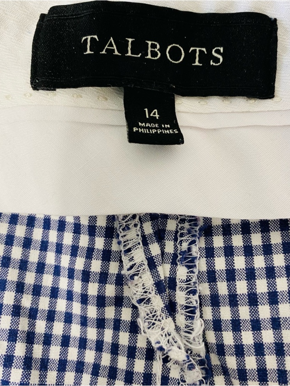 TALBOTS Gingham Cropped Pants - image 5